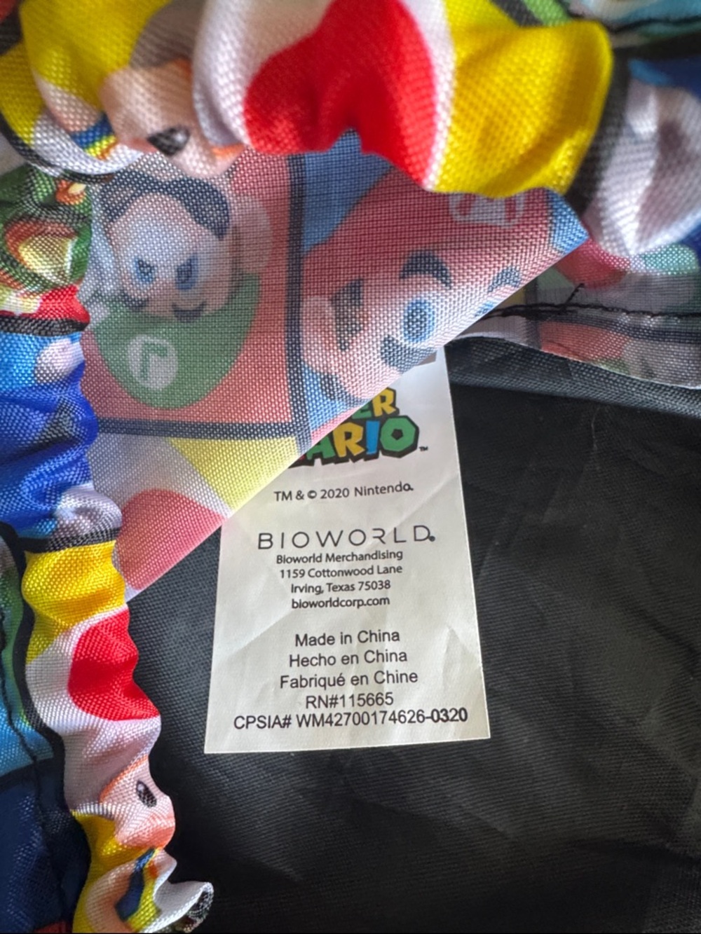 Super Mario Drawstring Bag - Picture 3 of 3